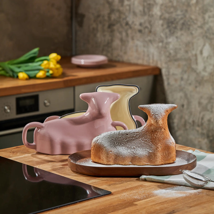 Forma na beránka v pastelově růžové barvě