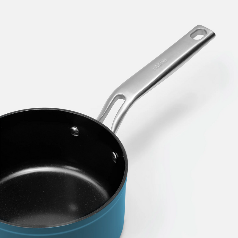 Rendlík Meda 4.0, ø 16 cm (1,3 l) - Nepřilnavý rendlík s keramickým povrchem s poklicí, modrý