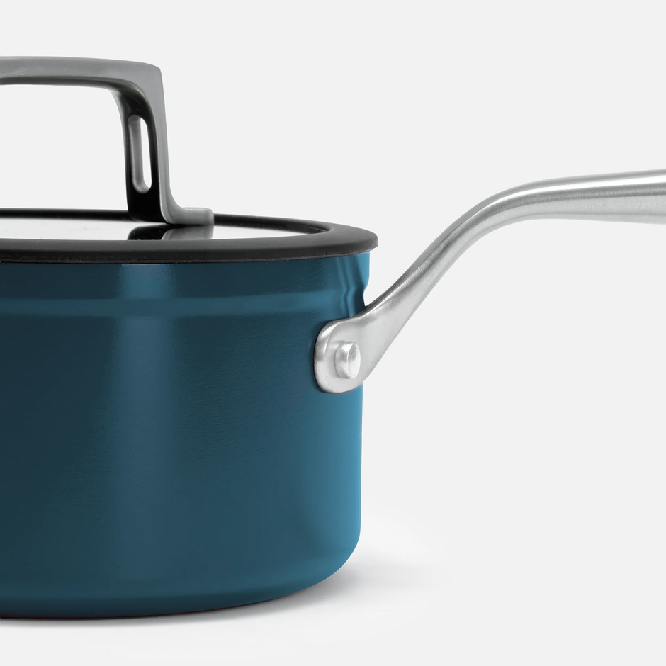 Rendlík Meda 4.0, ø 16 cm (1,3 l) - Nepřilnavý rendlík s keramickým povrchem s poklicí, modrý