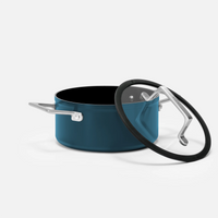 Hrnec Meda 4.0, ø 20 cm (2,4 l) - Nepřilnavý hrnec s keramickým povrchem s poklicí, modrý