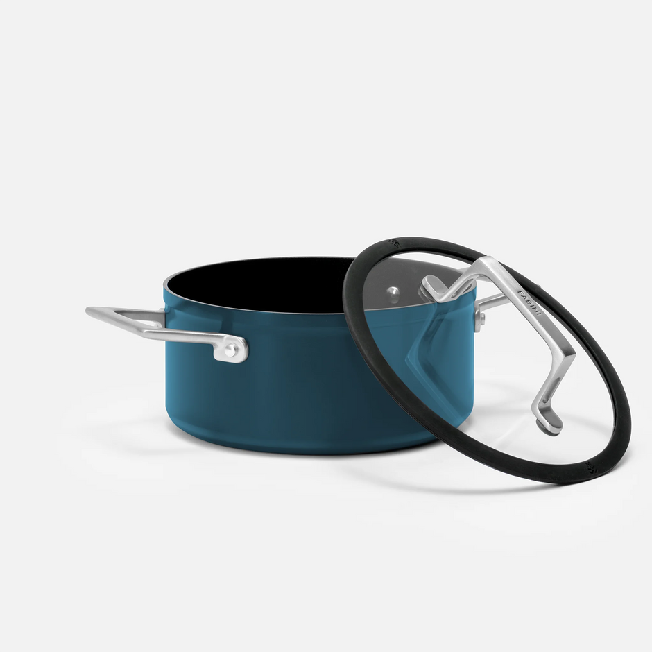 Hrnec Meda 4.0, ø 20 cm (2,4 l) - Nepřilnavý hrnec s keramickým povrchem s poklicí, modrý