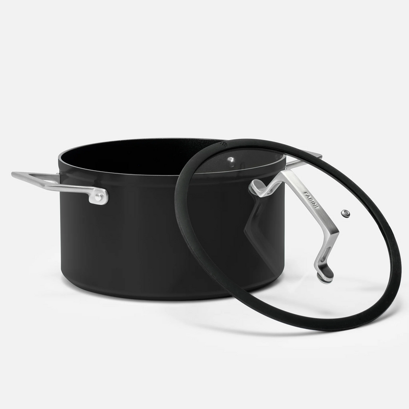 Hrnec Meda 4.0, ø 24 cm (5,5 l) - Nepřilnavý hrnec s keramickým povrchem s poklicí, černý