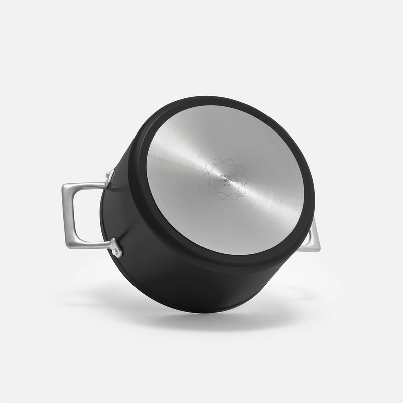 Hrnec Meda 4.0, ø 24 cm (5,5 l) - Nepřilnavý hrnec s keramickým povrchem s poklicí, černý