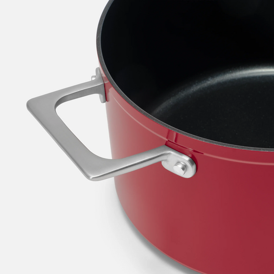 Hrnec Meda 4.0, ø 24 cm (5,5 l) - Nepřilnavý hrnec s keramickým povrchem s poklicí, vínový