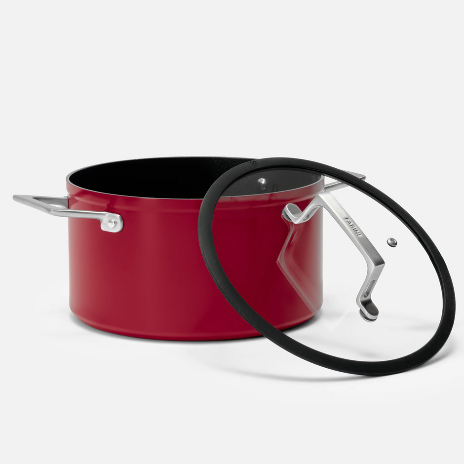 Hrnec Meda 4.0, ø 24 cm (5,5 l) - Nepřilnavý hrnec s keramickým povrchem s poklicí, vínový