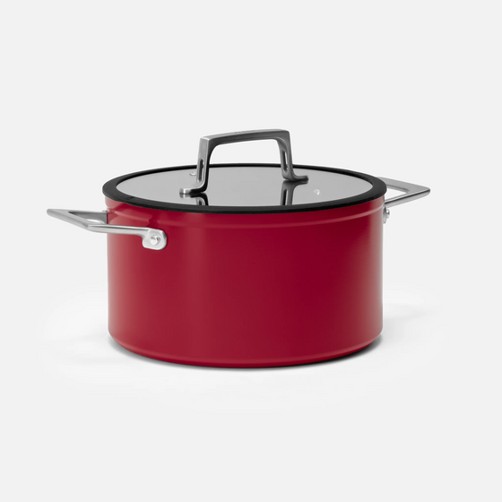 Hrnec Meda 4.0, ø 24 cm (5,5 l) - Nepřilnavý hrnec s keramickým povrchem s poklicí, vínový