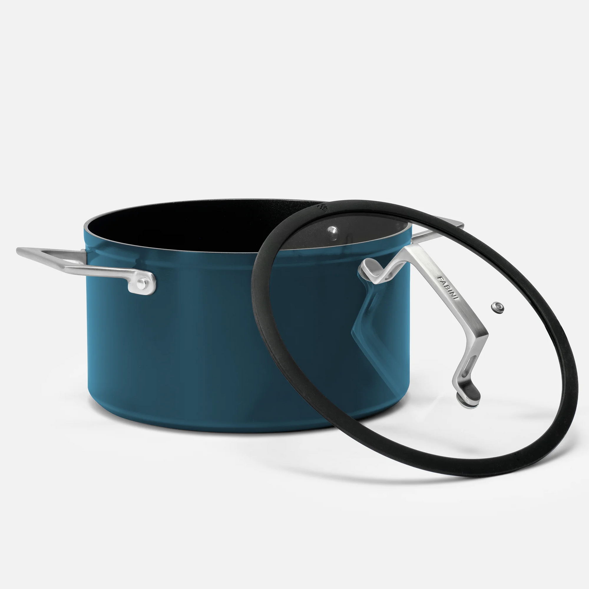 Hrnec Meda 4.0, ø 24 cm (5,5 l) - Nepřilnavý hrnec s keramickým povrchem s poklicí, modrý