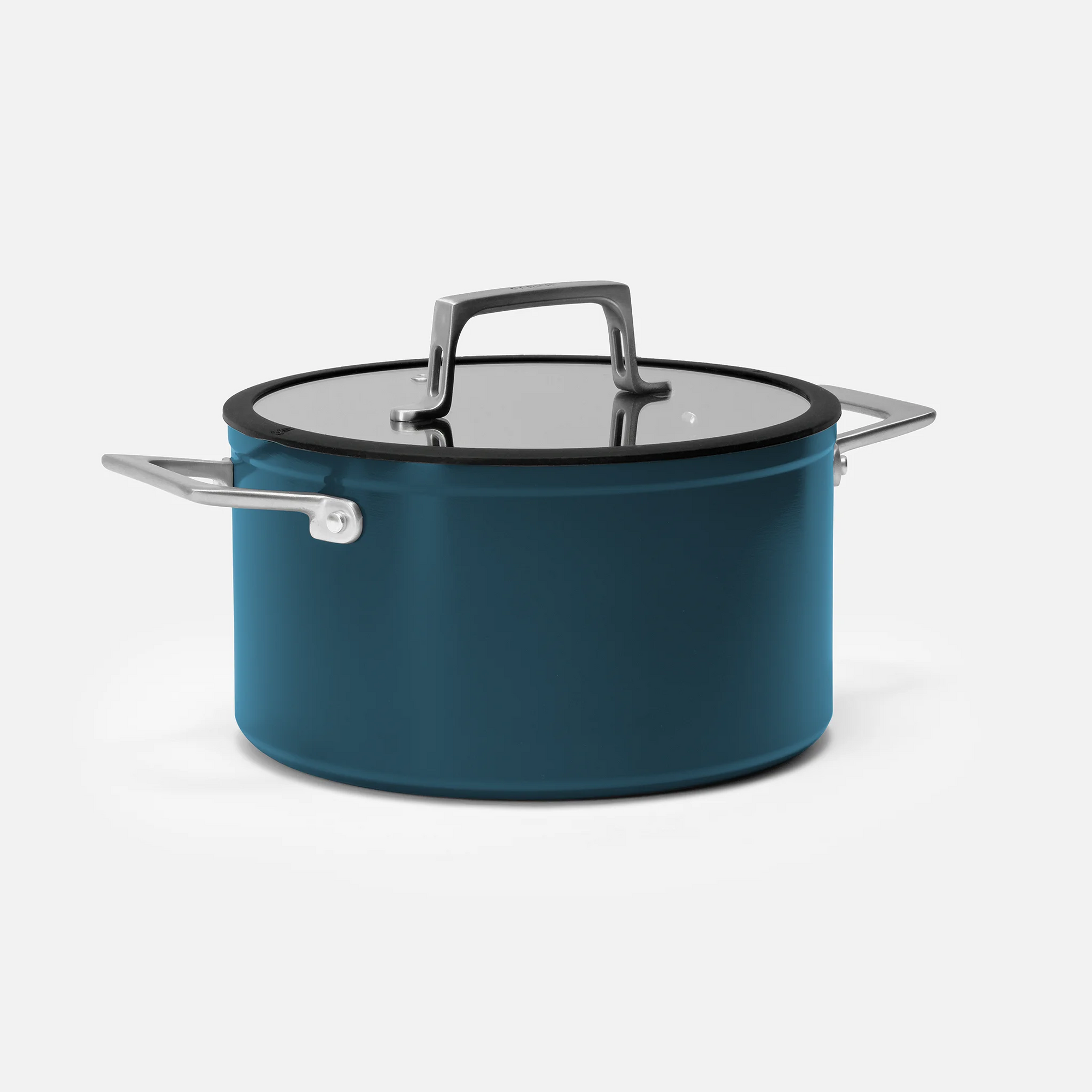 Hrnec Meda 4.0, ø 24 cm (5,5 l) - Nepřilnavý hrnec s keramickým povrchem s poklicí, modrý