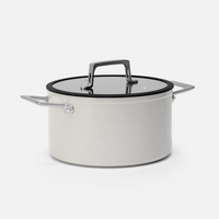 Hrnec Meda 4.0, Ø 24 cm (5,5 l) - Nepřilnavý hrnec s keramickým povrchem s poklicí, šedý