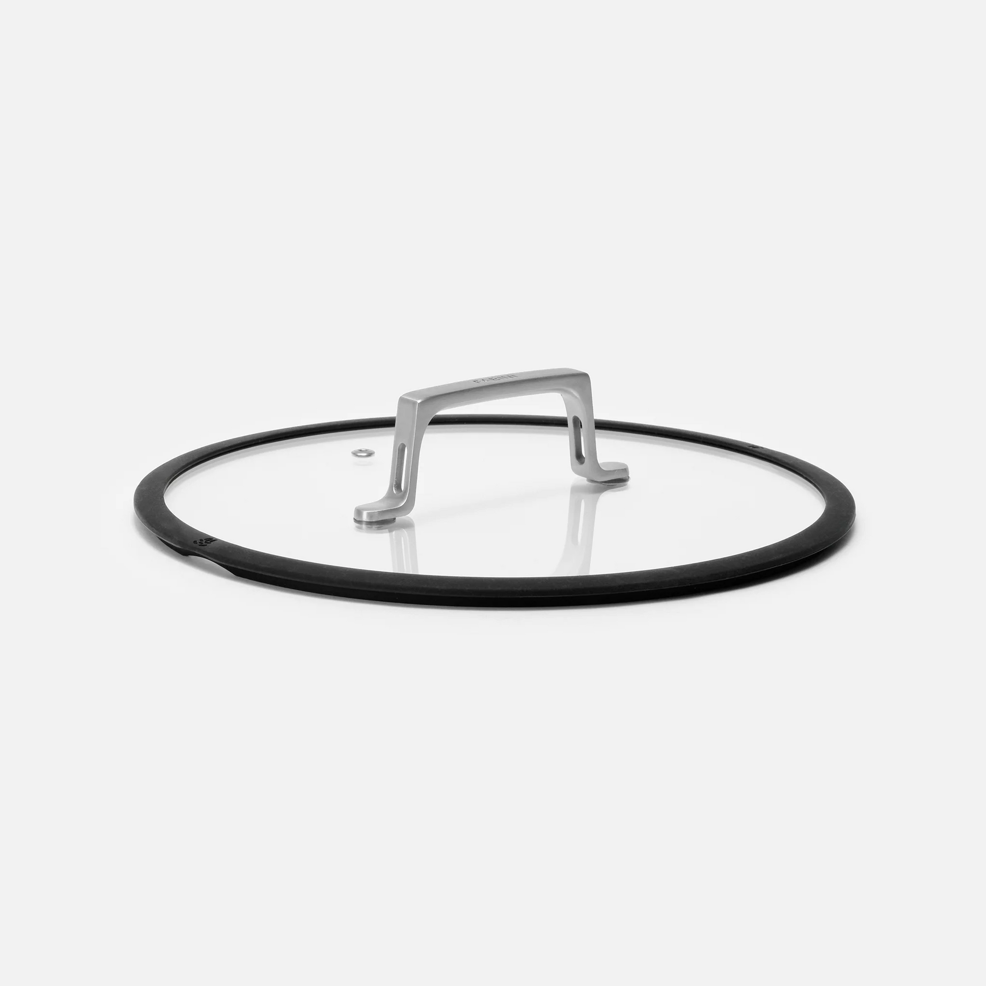 Poklice Meda 4.0, ø 30 cm - Skleněná poklice se silikonovým okrajem, černá