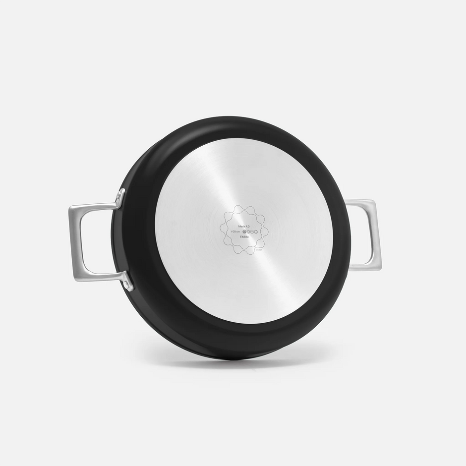 Tegame pánev Meda 4.0, ø 28 cm - Nepřilnavá pánev s keramickým povrchem s poklicí, černá