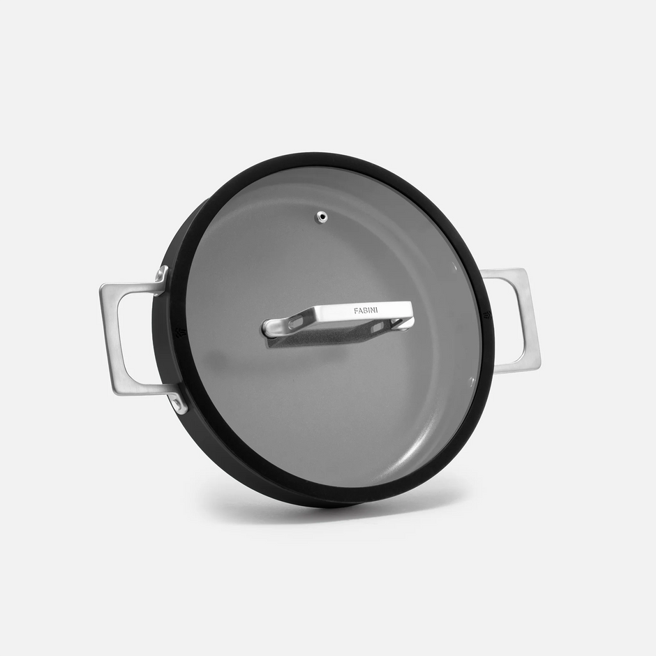 Tegame pánev Meda 4.0, ø 28 cm - Nepřilnavá pánev s keramickým povrchem s poklicí, černá