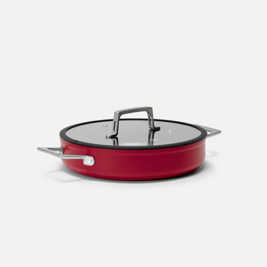Tegame pánev Meda 4.0, ø 28 cm - Nepřilnavá pánev s keramickým povrchem s poklicí, vínová