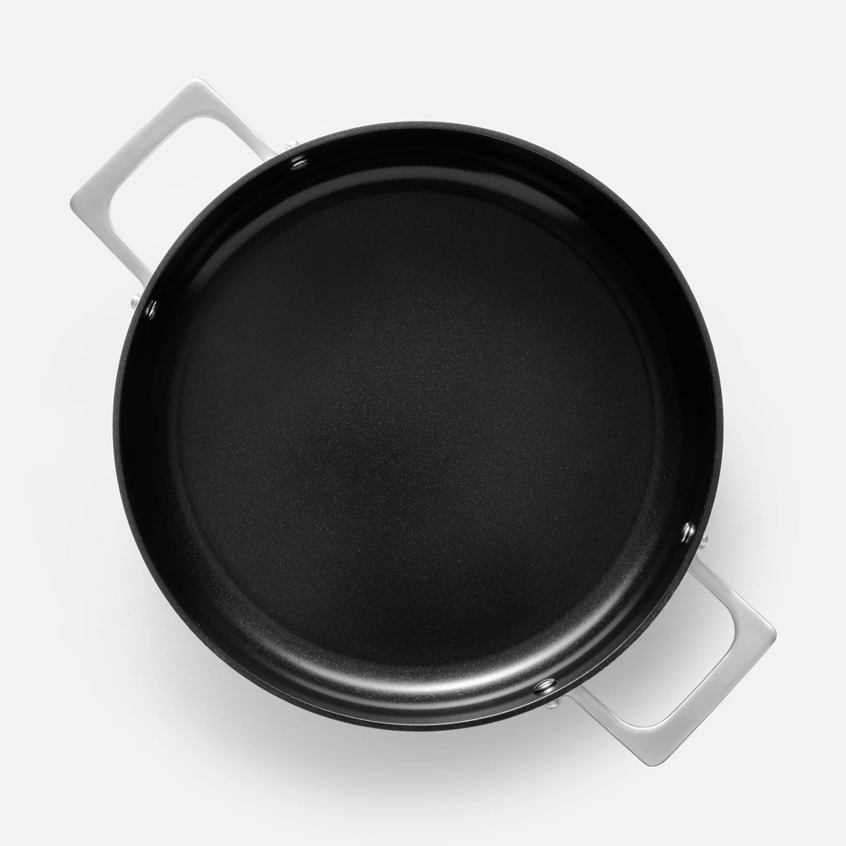 Tegame pánev Meda 4.0, ø 28 cm - Nepřilnavá pánev s keramickým povrchem s poklicí, šedá