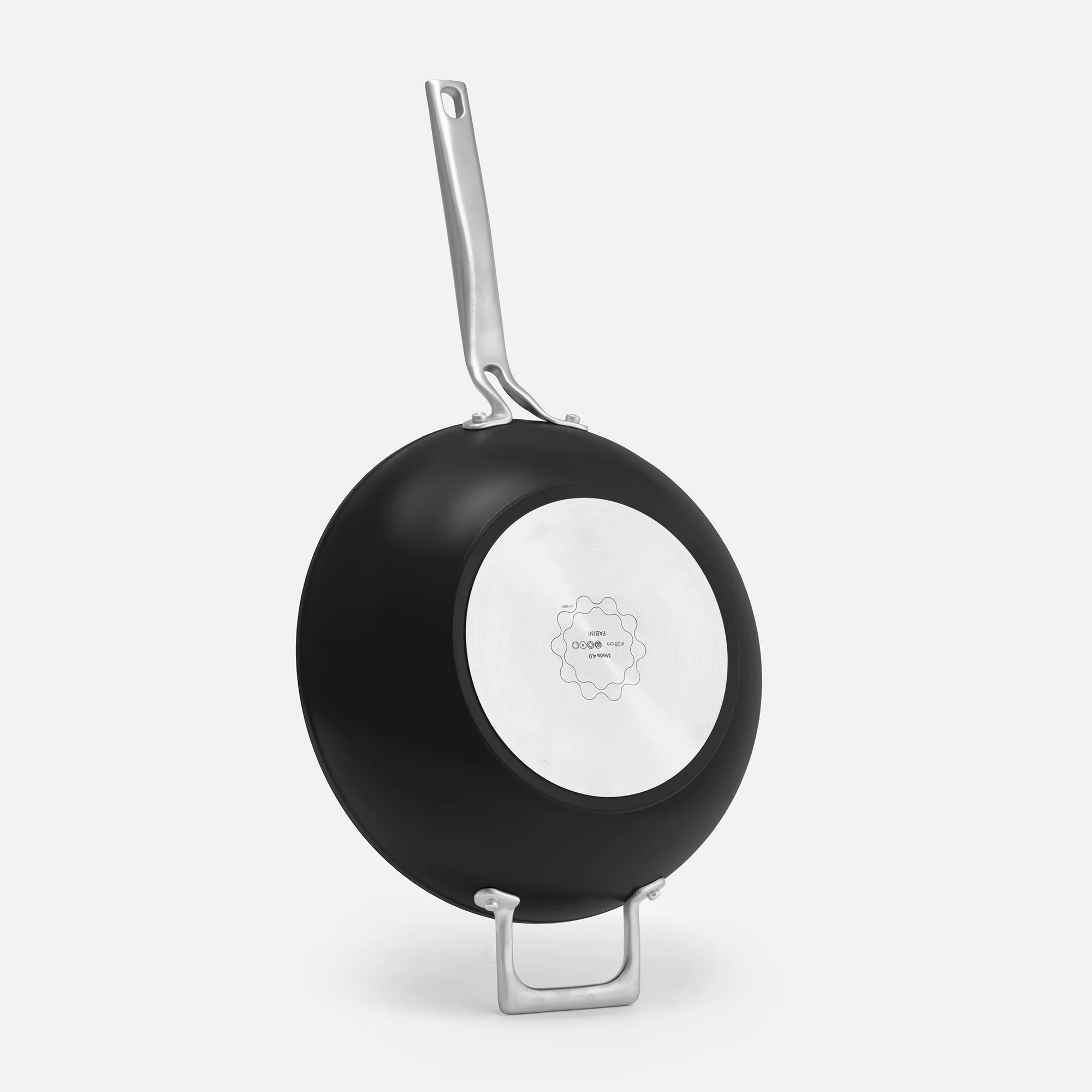 Wok pánev Meda 4.0, ø 28 cm - Nepřilnavá pánev s keramickým povrchem s poklicí, černá