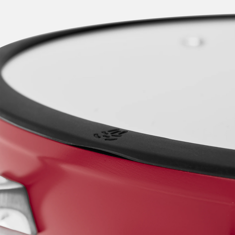Wok pánev Meda 4.0, ø 28 cm - Nepřilnavá pánev s keramickým povrchem s poklicí, vínová