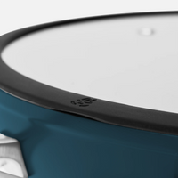 Wok pánev Meda 4.0, ø 28 cm - Nepřilnavá pánev s keramickým povrchem s poklicí, modrá