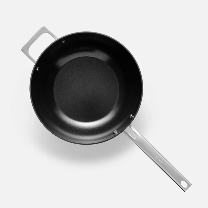 Wok pánev Meda 4.0, ø 28 cm - Nepřilnavá pánev s keramickým povrchem s poklicí, šedá