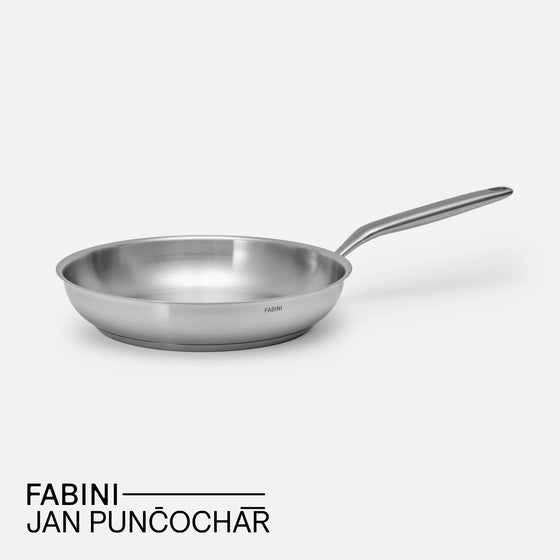 Pánev FABINI & Punčochář, ø 26 cm - Nerezová beznýtová pánev z jednovrstvé nerezové oceli bez poklice