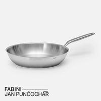 Pánev FABINI & Punčochář, ø 30 cm - Nerezová beznýtová pánev z jednovrstvé nerezové oceli bez poklice