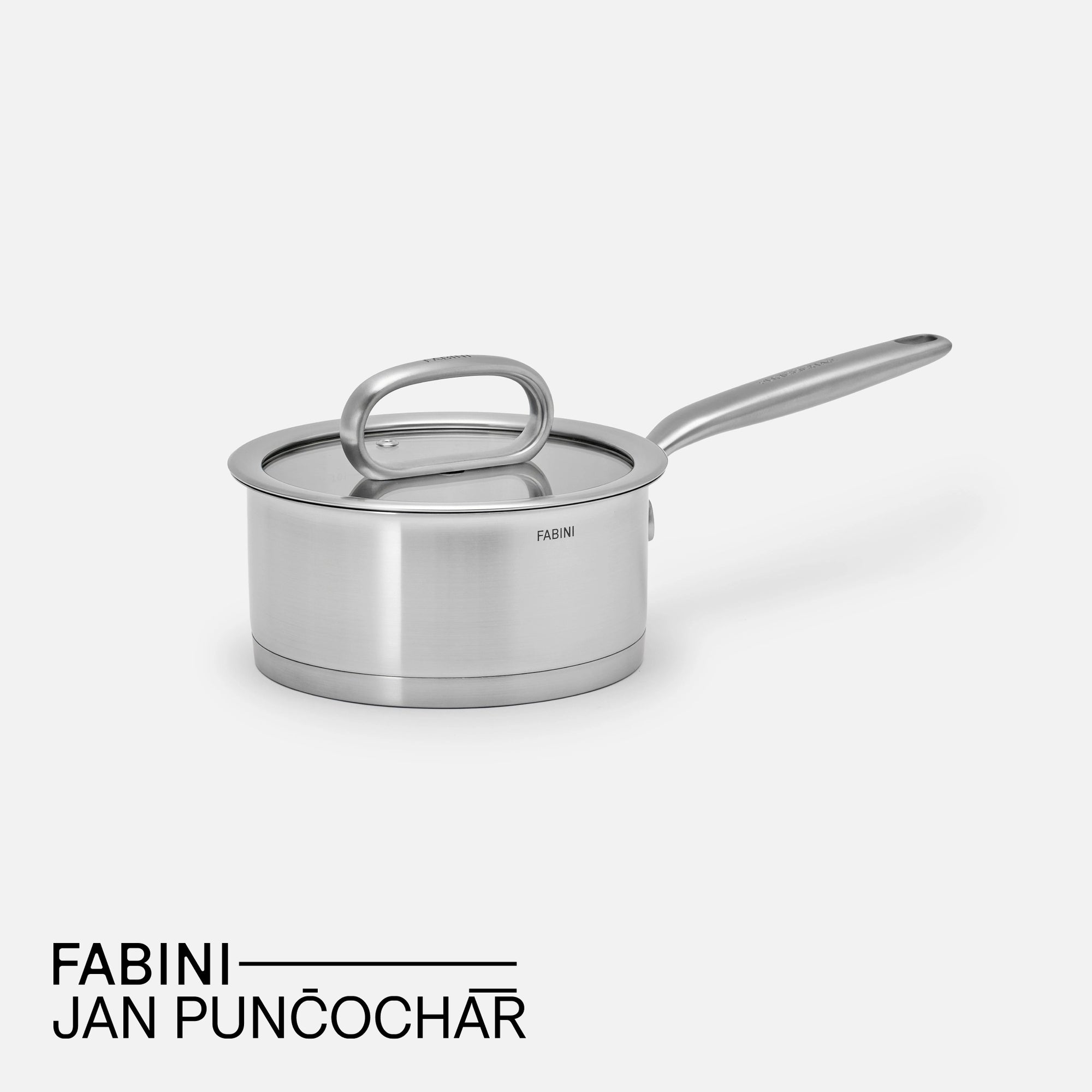 Rendlík FABINI & Punčochář, ø 16 cm (1,2 l) - Nerezový beznýtový rendlík z jednovrstvé nerezové oceli se skleněnou poklicí