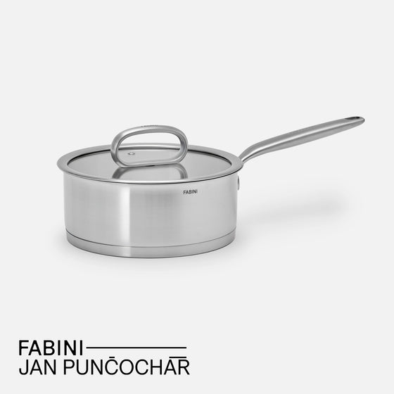 Rendlík FABINI & Punčochář, ø 20 cm (2 l) - Nerezový beznýtový rendlík z jednovrstvé nerezové oceli se skleněnou poklicí