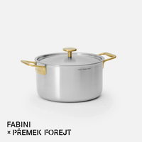 Kastrol FABINI & Forejt, ø 24 cm (5,5 l) - Nerezový beznýtový kastrol z vícevrstvé nerezové oceli s poklicí