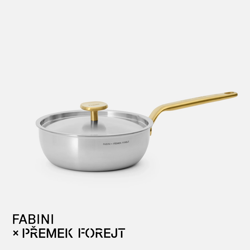 Kónický rendlík FABINI & Forejt, ø 20 cm (1,5 l) - Nerezový beznýtový rendlík z vícevrstvé nerezové oceli s poklicí