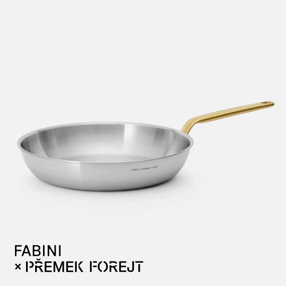 Pánev FABINI & Forejt, ø 30 cm - Nerezová beznýtová pánev z vícevrstvé nerezové oceli bez poklice