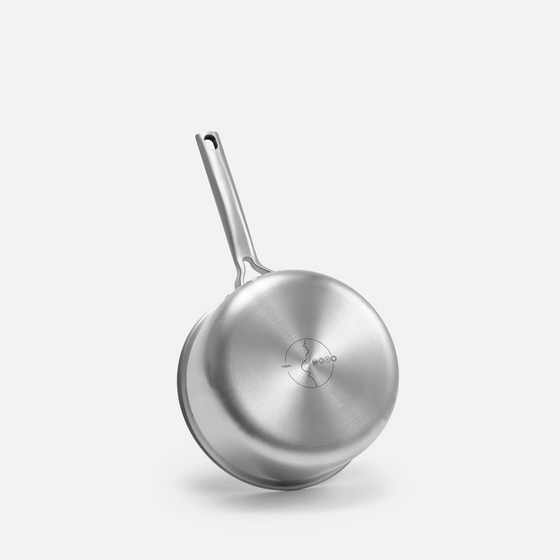 Rendlík FABINI & Těhotnej kuchař 2.0, ø 20 cm (3 l) - Nerezový beznýtový rendlík s hybridním keramickým povrchem z vícevrstvé nerezové oceli s poklicí