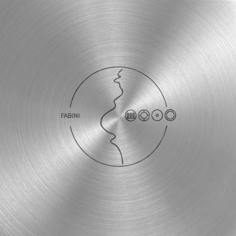 Rendlík FABINI & Těhotnej kuchař 2.0, ø 20 cm (3 l) - Nerezový beznýtový rendlík s hybridním keramickým povrchem z vícevrstvé nerezové oceli s poklicí
