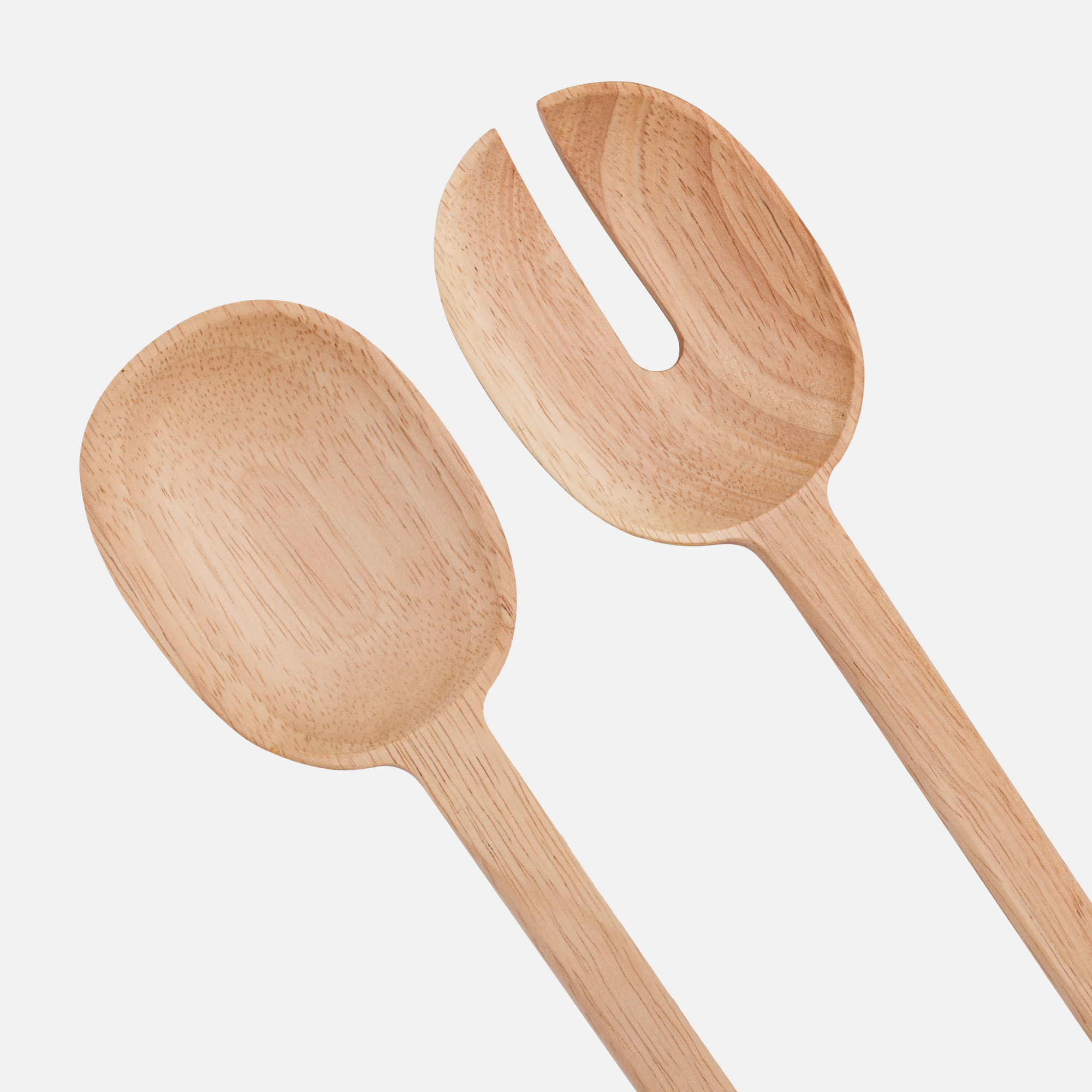 Sada příboru na salát Arba - Dřevěná sada příboru z kaučukovníku