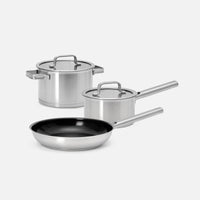 Sada hrnců a pánve Core Standard, 5 dílů - Nerezové beznýtové nádobí z jednovrstvé nerezové oceli