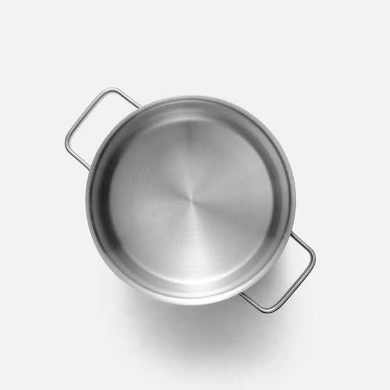 Hrnec Core Standard, ø 20 cm (3,5 l) - Nerezový beznýtový hrnec z jednovrstvé nerezové oceli s poklicí