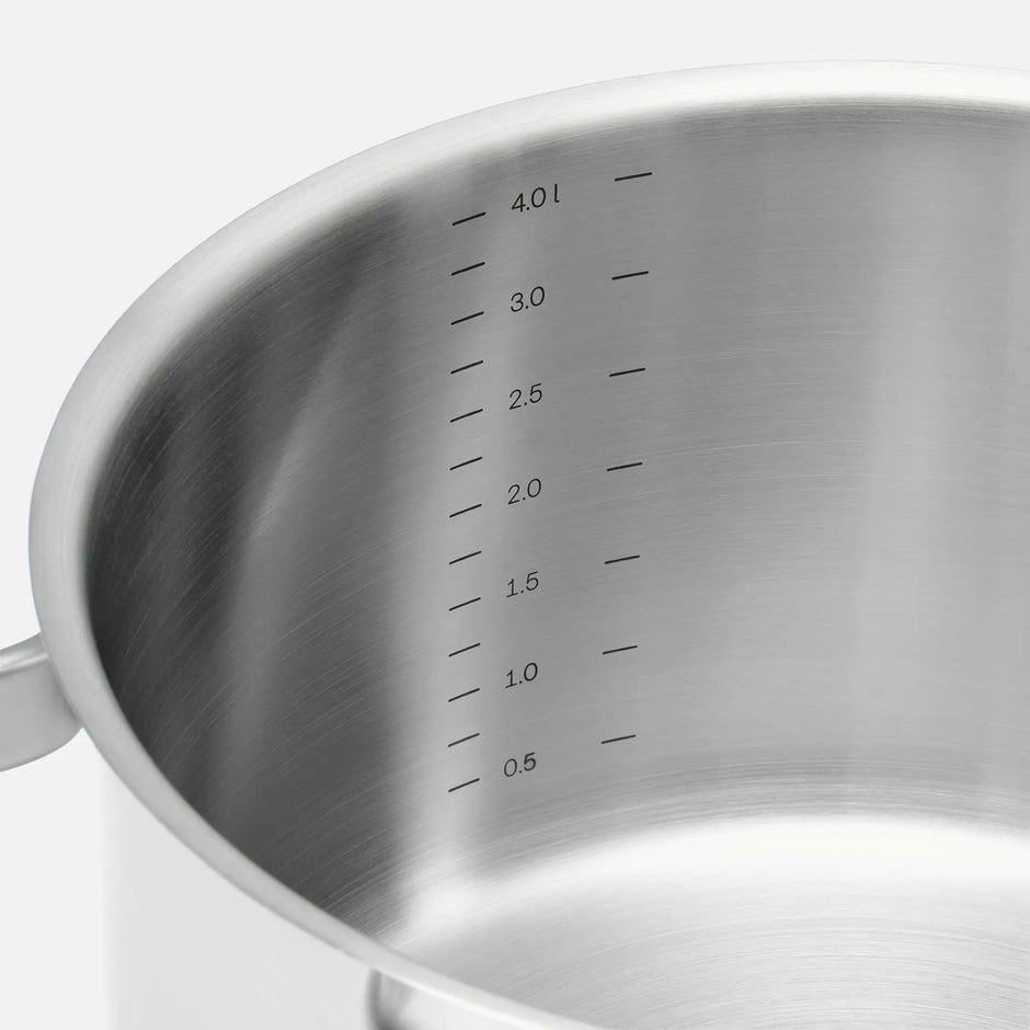 Sada hrnců a pánve Core Standard, 5 dílů - Nerezové beznýtové nádobí z jednovrstvé nerezové oceli