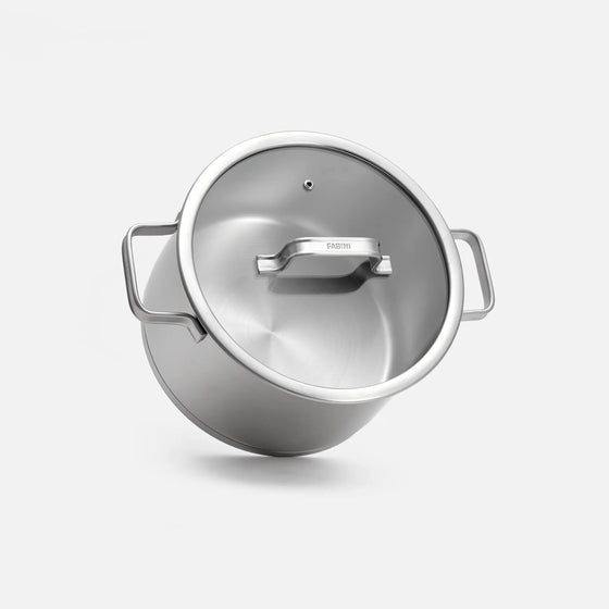 Hrnec Core Standard, ø 24 cm (5,5 l) - Nerezový beznýtový hrnec z jednovrstvé nerezové oceli s poklicí