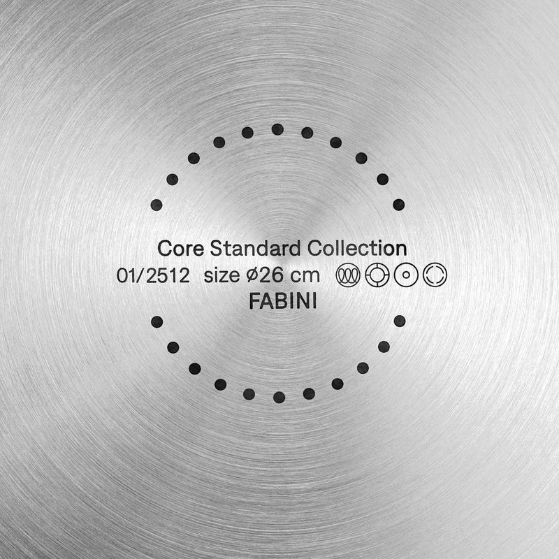 Pánev Core Standard, ø 26 cm - Nerezová beznýtová pánev z jednovrstvé nerezové oceli bez poklice