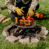 Sada na oheň FABINI & FUEGO, ø 41 cm, 6 dílů - Litinový tál, ocelový rošt a skruž