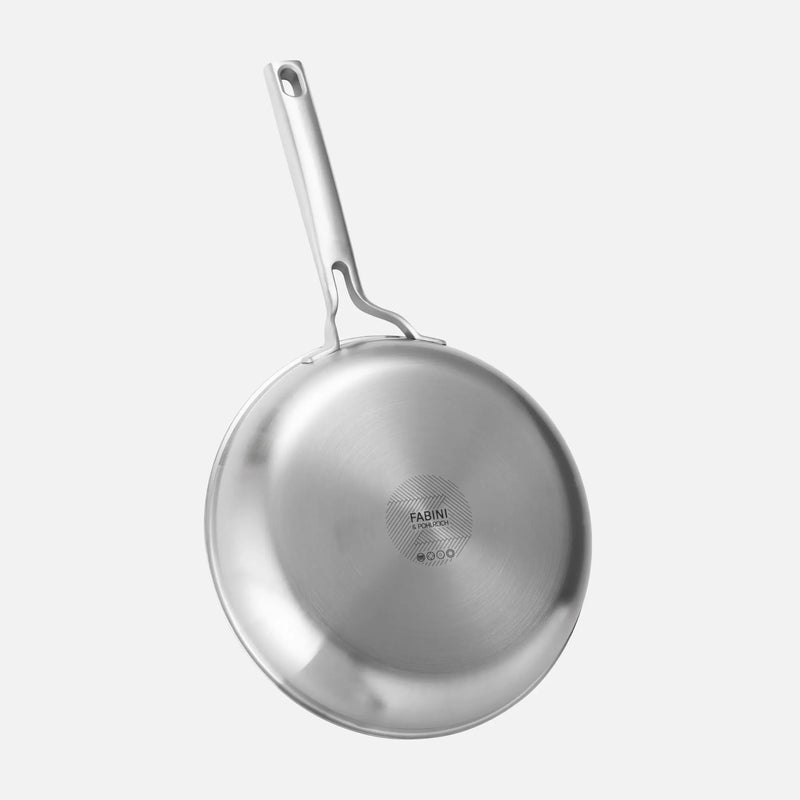 Pánev FABINI & Pohlreich, ø 26 cm - Nerezová beznýtová pánev z pětivrstvé nerezové oceli bez poklice