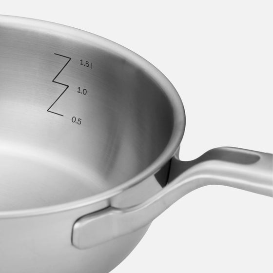 Kónický rendlík FABINI & Pohlreich, ø 20 cm (1,5 l) - Nerezový rendlík z pětivrstvé nerezové oceli s poklicí