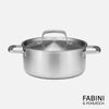 FABINI & Pohlreich - Nízký kastrol z pětivrstvé nerezové oceli s poklicí Ø 24 cm (4 l)