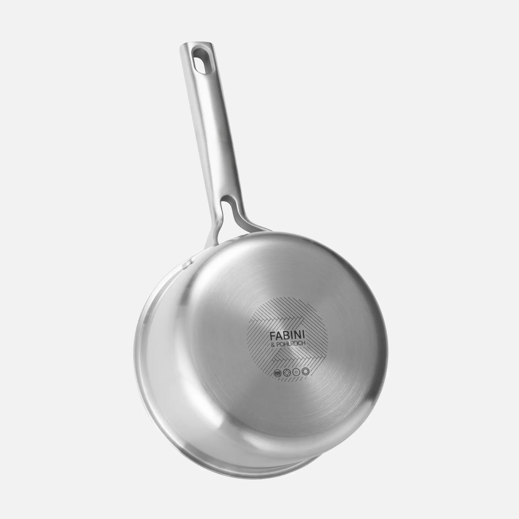 Rendlík FABINI & Pohlreich, ø 16 cm (1,2 l) - Nerezový beznýtový rendlík z pětivrstvé nerezové oceli s poklicí