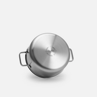 Hrnec Hybrid, ø 24 cm (4 l) - Nerezový beznýtový hrnec s keramickým hybridním povrchem z vícevrstvé nerezové oceli s poklicí