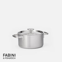 Hrnec FABINI & Pohlreich 2.0, ø 20 cm (3 l) - Nerezový beznýtový hrnec z vícevrstvé nerezové oceli s poklicí