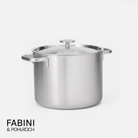 Hrnec FABINI & Pohlreich 2.0, ø 24 cm (8 l) - Nerezový beznýtový hrnec z vícevrstvé nerezové oceli s poklicí