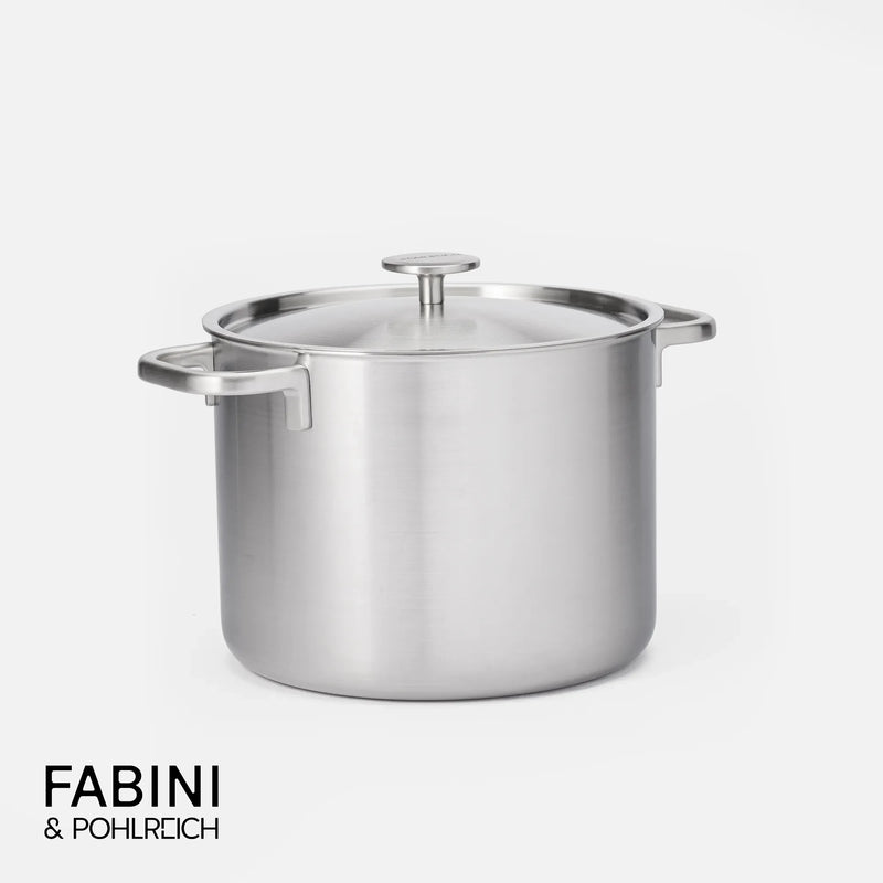 Hrnec FABINI & Pohlreich 2.0, ø 24 cm (8 l) - Nerezový beznýtový hrnec z vícevrstvé nerezové oceli s poklicí