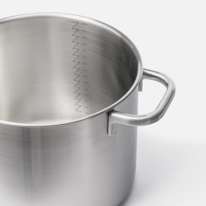 Hrnec FABINI & Pohlreich 2.0, ø 24 cm (8 l) - Nerezový beznýtový hrnec z vícevrstvé nerezové oceli s poklicí