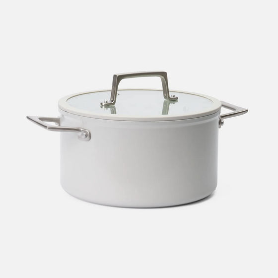 Kastrol Meda 5.0 Pro, ø 24 cm (5,4 l) - Nepřilnavý hrnec s keramickým povrchem s poklicí, světle šedý