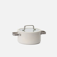 Hrnec Meda 5.0 Standard, ø 20 cm (2,6 l) - Nepřilnavý hrnec s keramickým povrchem s poklicí, krémový