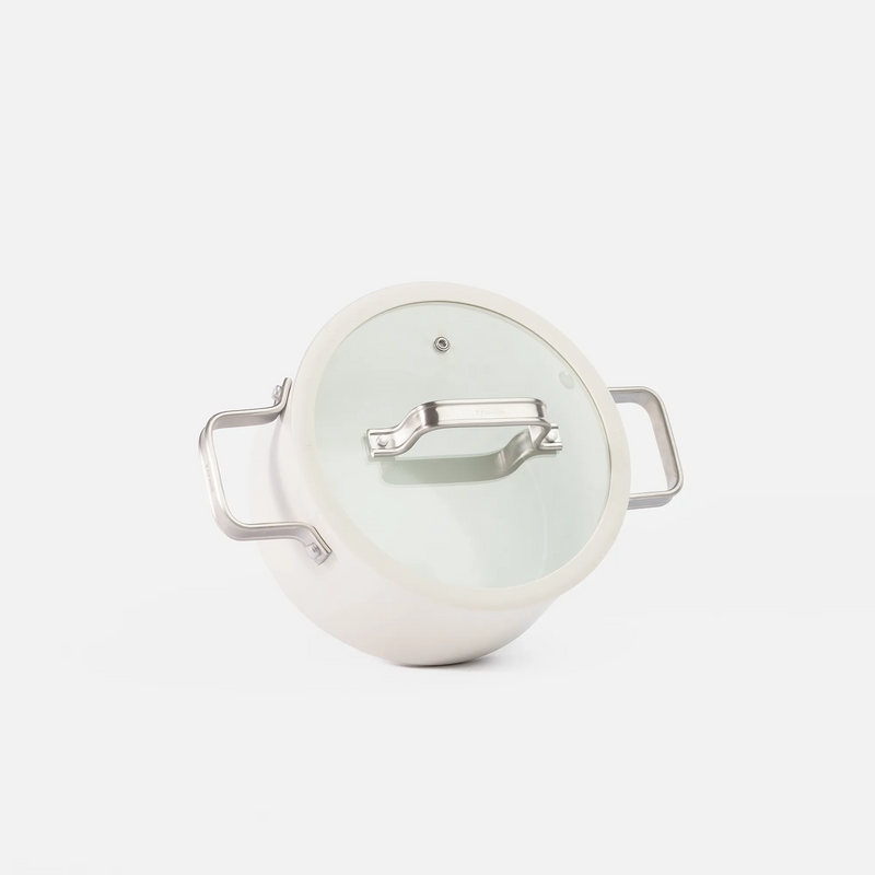 Hrnec Meda 5.0 Standard, ø 20 cm (2,6 l) - Nepřilnavý hrnec s keramickým povrchem s poklicí, krémový